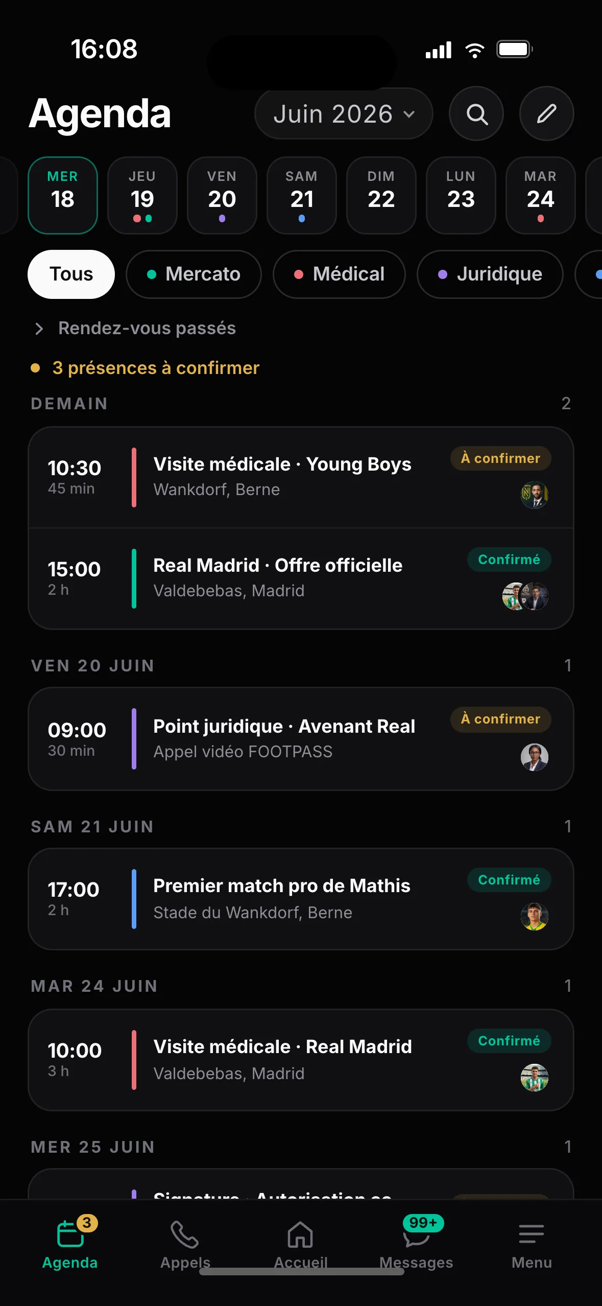 Agenda partilhada e rastreável