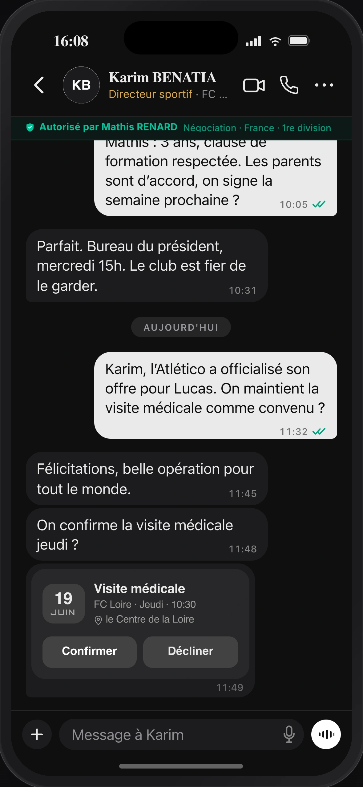 Messagerie authentifiée et sécurisée